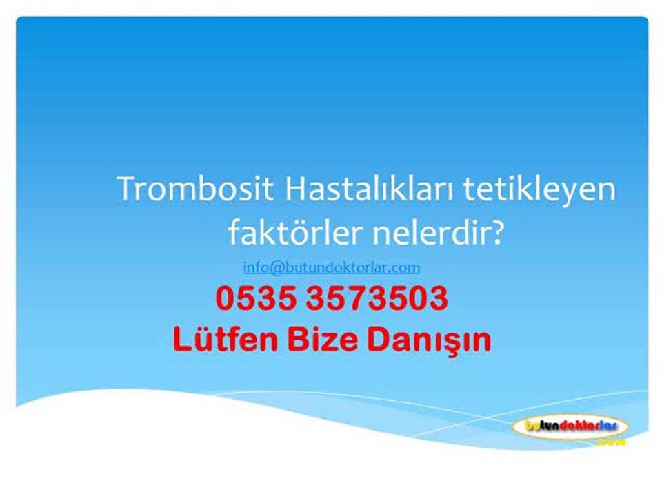 trombosit hastalıkları ppt trombosit hastalıkları nelerdir trombosit