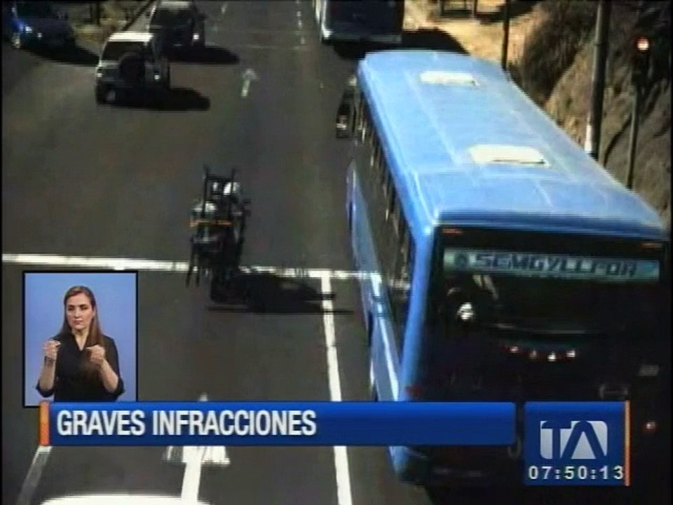 Infracciones de tránsito son registradas por las cámaras AMT Vídeo