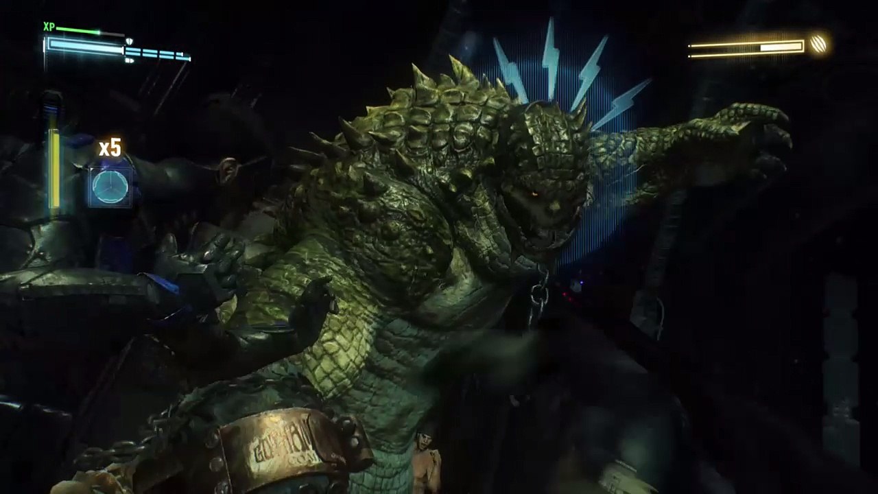 Batman Arkham Knight Croc Wrangler Killer Croc Boss Fight Video