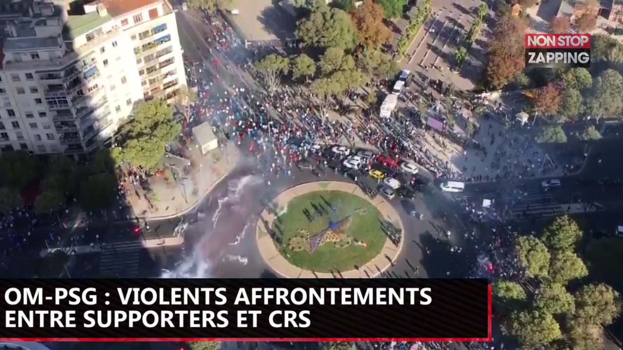 OM PSG Violents affrontements entre supporters et CRS Vidéo Vidéo