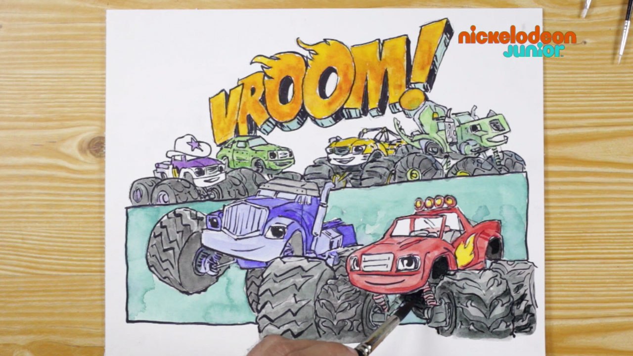 Coloriage Blaze Et Les Monster Machines Vroom Vroom