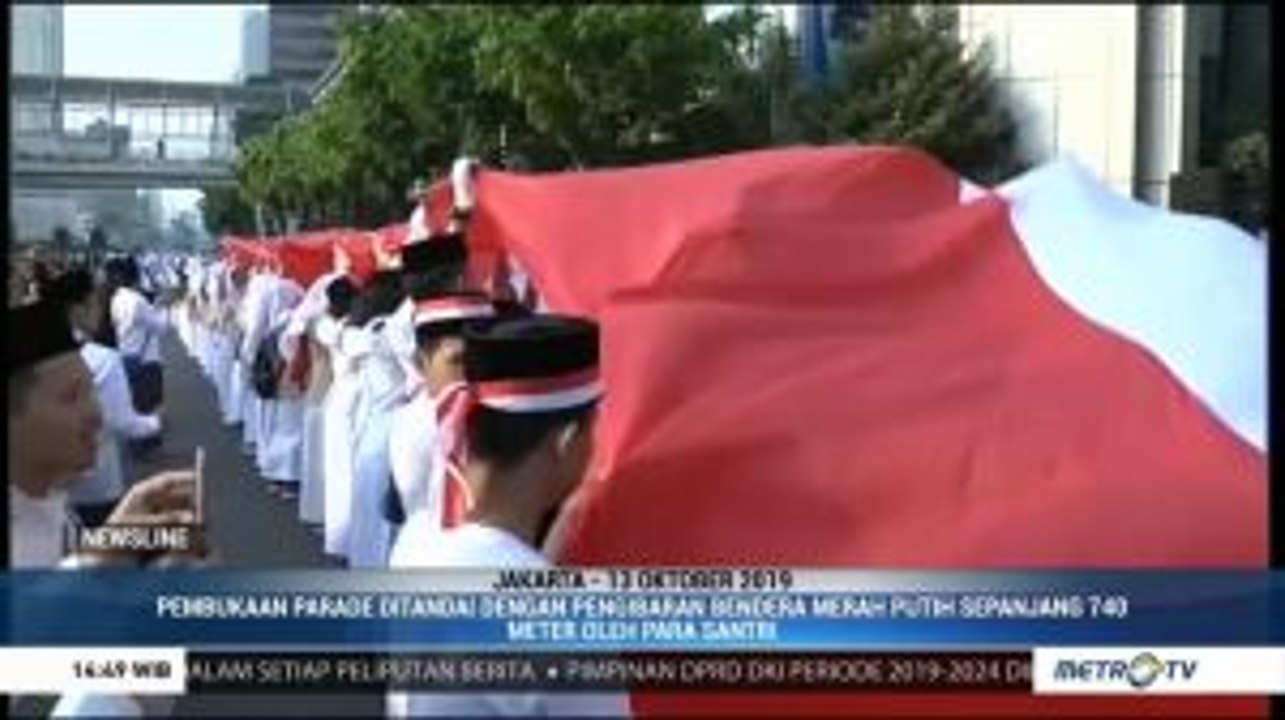 Ribuan Santri Ramaikan Parade Santri Cinta Damai Video Dailymotion