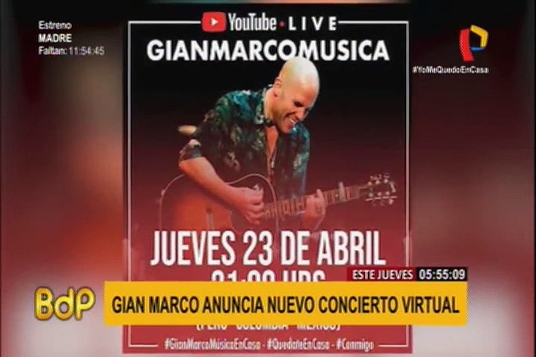 Gianmarco anuncia nuevo concierto virtual Vídeo Dailymotion