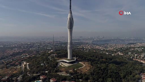 Yayına başlanan Çamlıca Kulesi nin son hali havadan görüntülendi