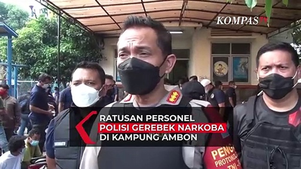 Ratusan Personel Polisi Gabungan Gerebek Narkoba Di Kampung Ambon