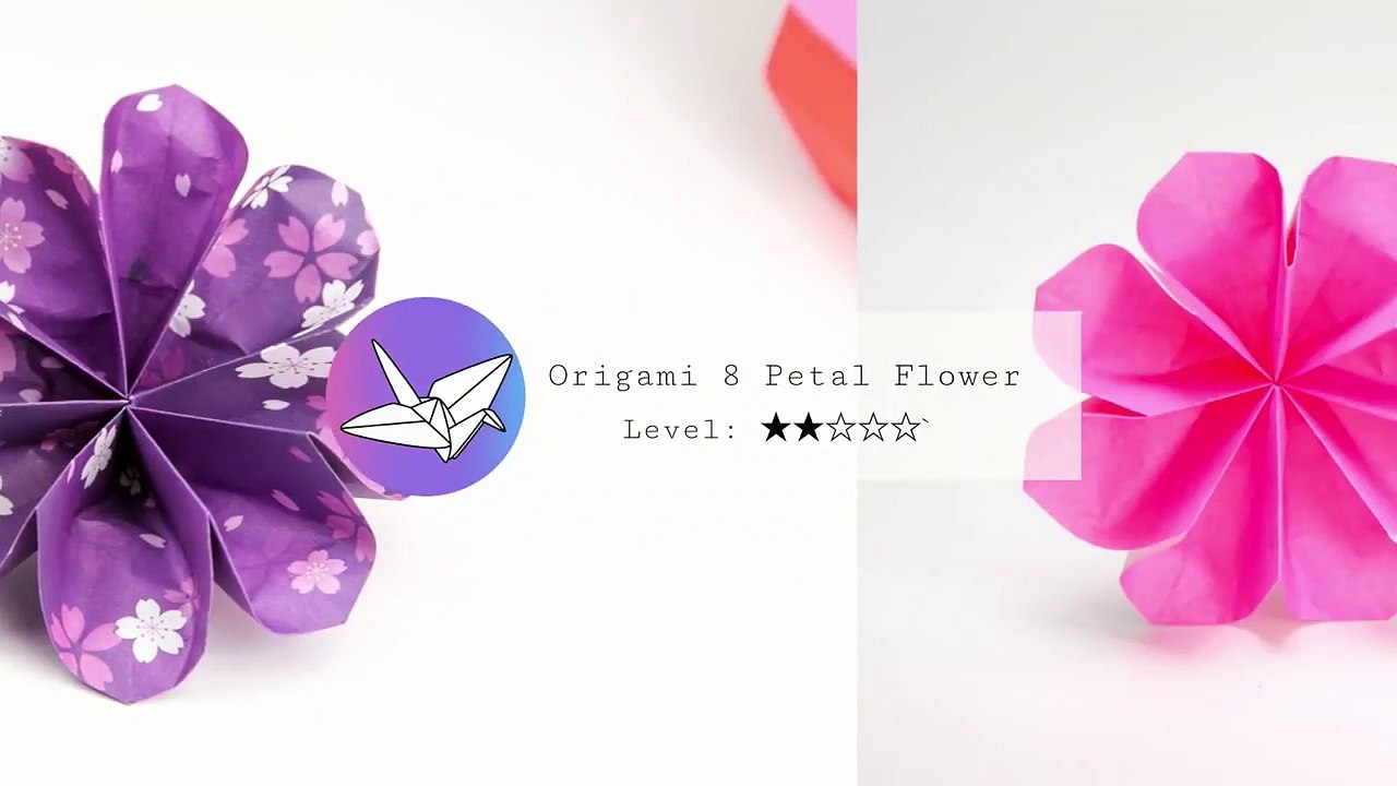 Easy Origami Flower Tutorial Petals Paper Kawaii Video Dailymotion