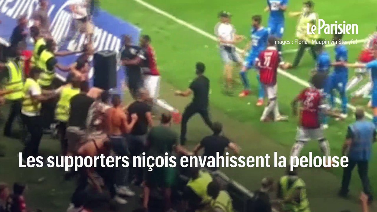 Nice OM violences sur le terrain après l envahissement de supporters