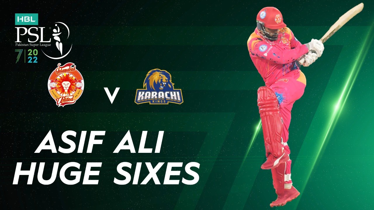 Asif Ali Huge Sixes Islamabad United Vs Karachi Kings Match