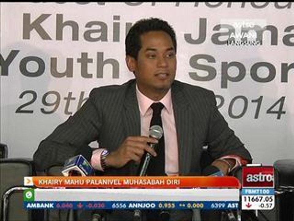 Khairy Jamaluddin Mahu G Palanivel Muhasabah Diri Video Dailymotion