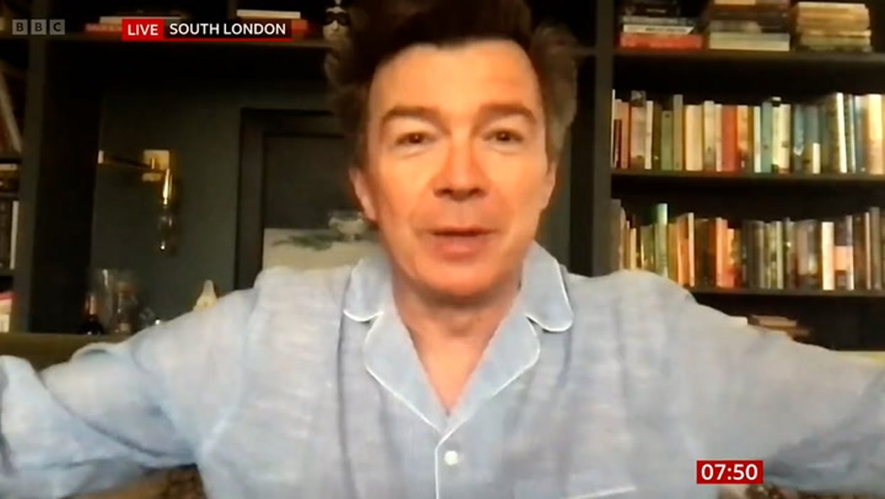 Rick Astley Wears Pyjamas To Talk Glastonbury In Early Morning Bbc