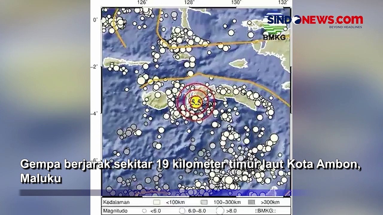 Gempa Magnitudo 5 5 Guncang Ambon Warga Diimbau Tidak Panik Video