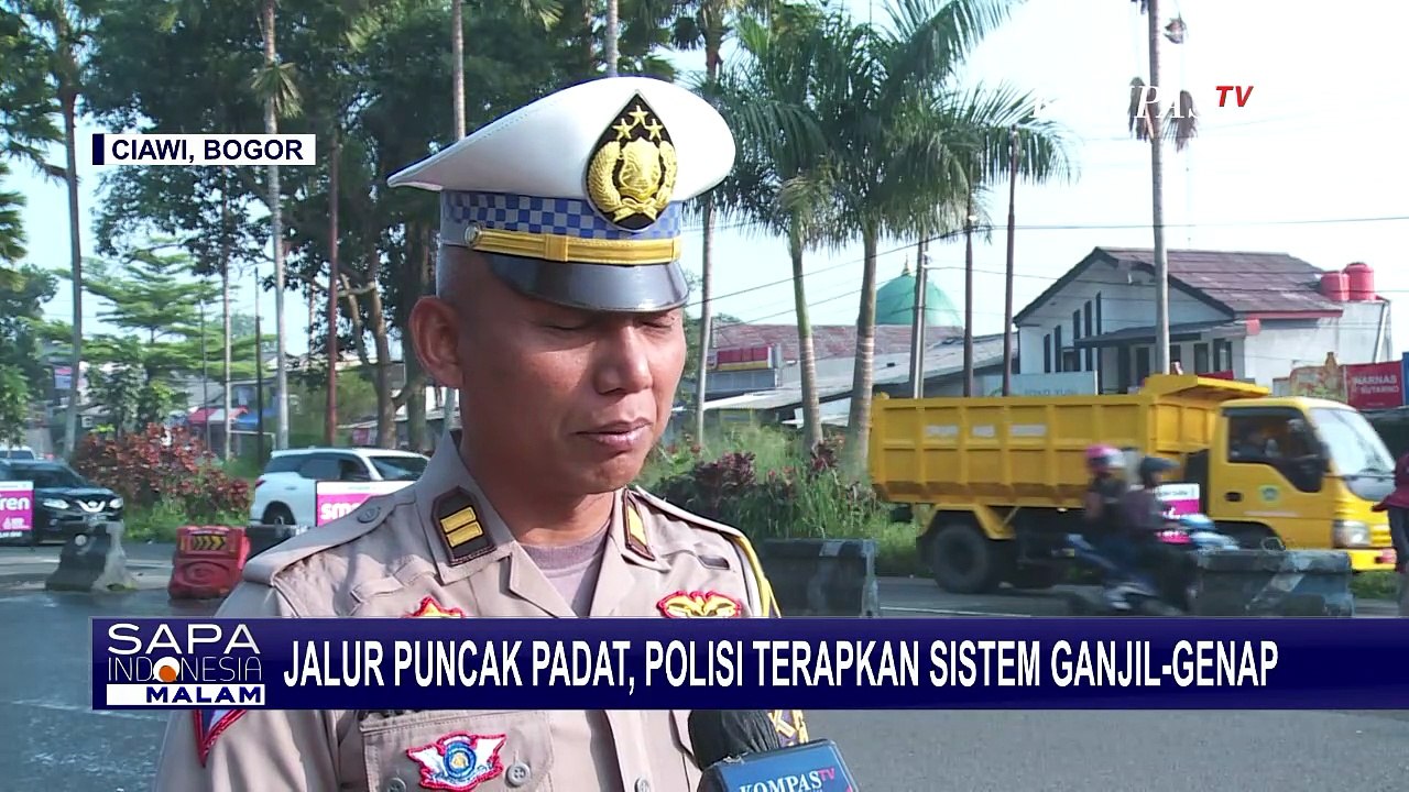 Jalur Puncak Bogor Padat Polisi Terapkan Sistem Ganjil Genap Video