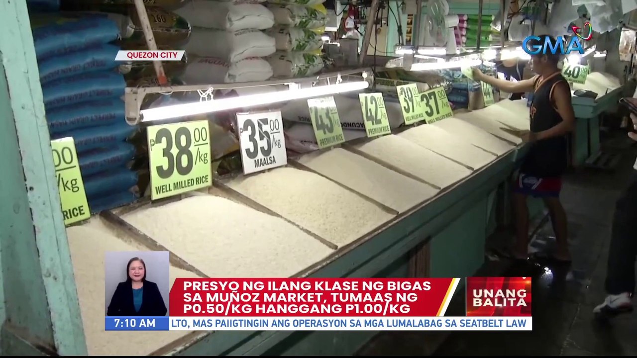 Presyo ng ilang klase ng bigas sa Muñoz Market tumaas ng P0 50 KG