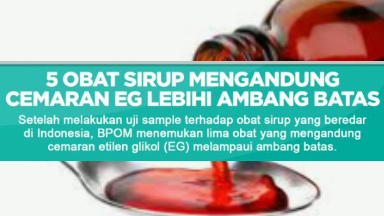 5 Daftar Obat Sirup Mengandung Etilen Glikol Yang Ditarik BPOM Video