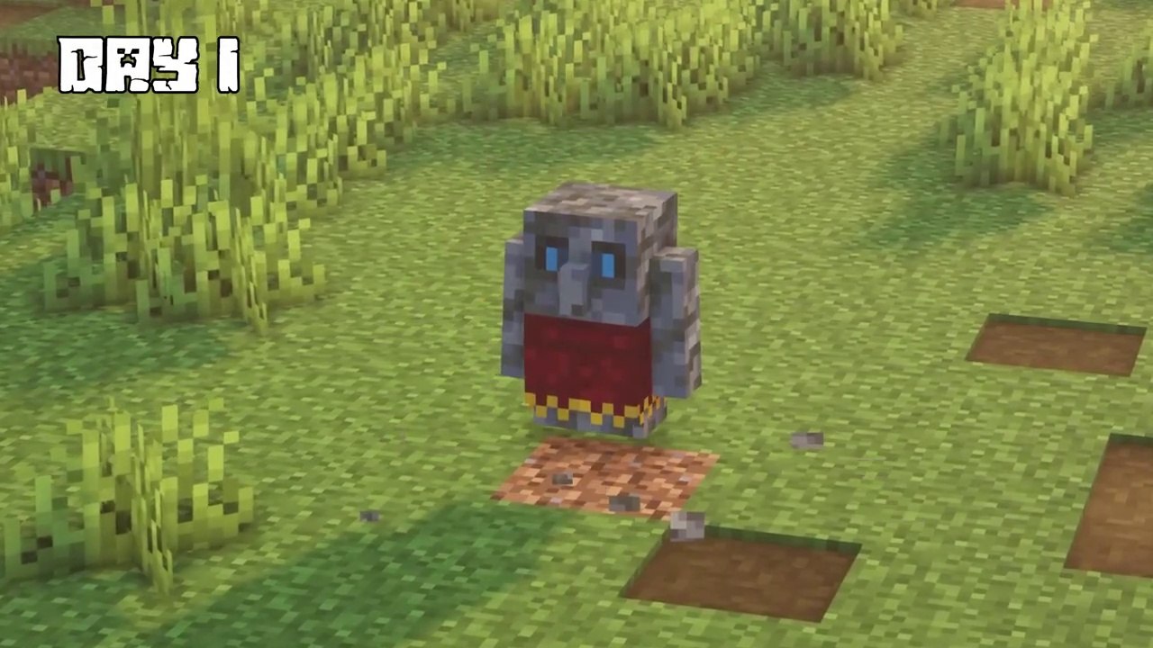 I Survived Days As A Tuff Golem In Hardcore Minecraft Video