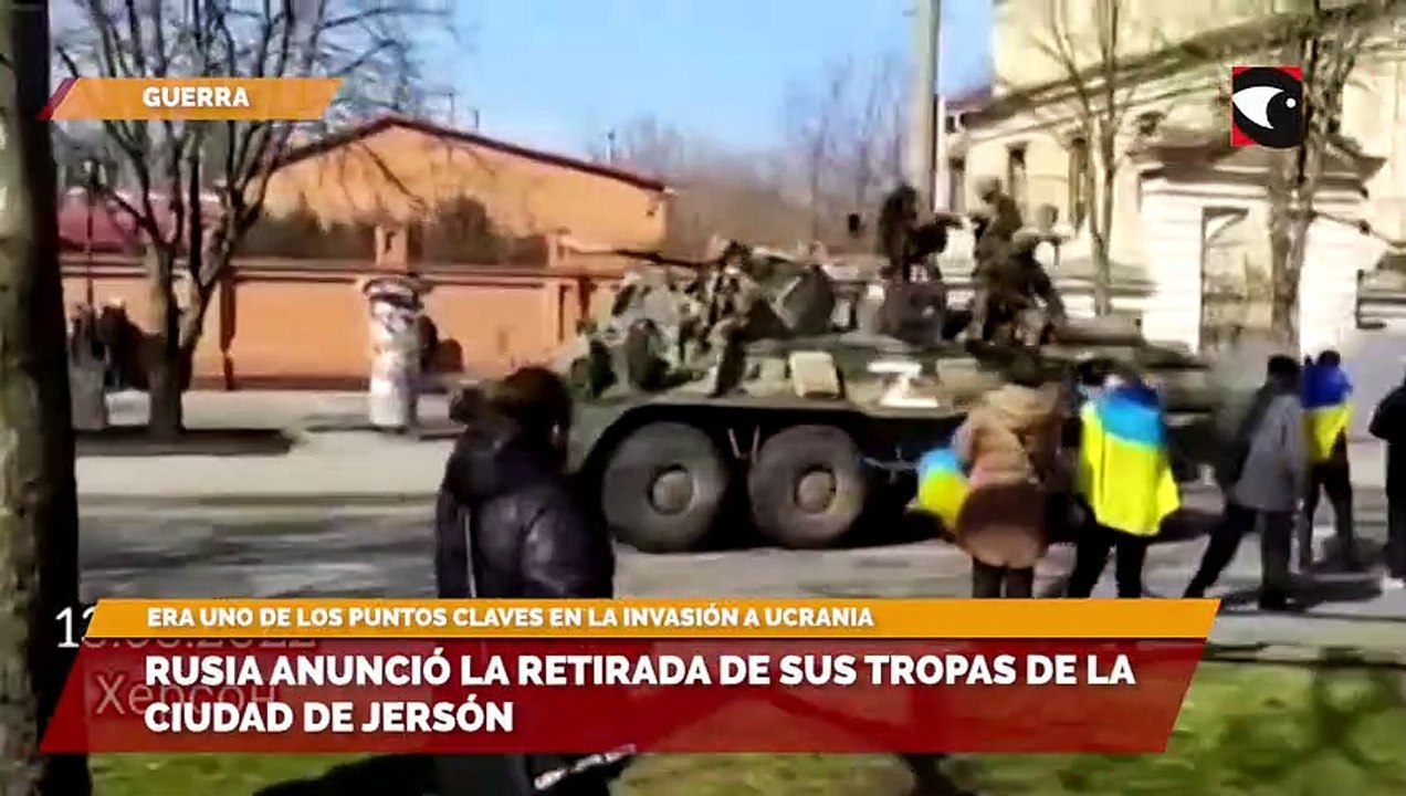 Rusia anunció la retirada de sus tropas de la ciudad de Jersón Vídeo