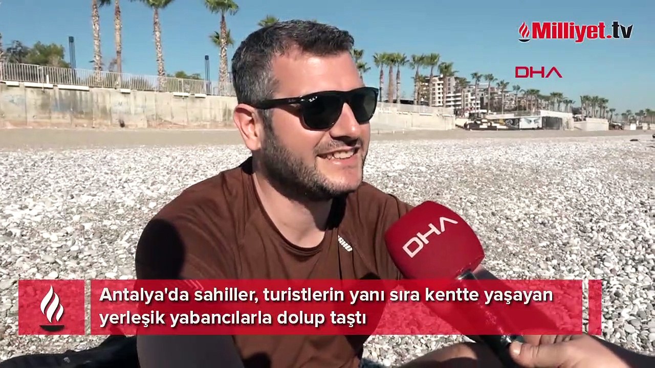 Antalya da sahiller dolup taştı Dailymotion Video