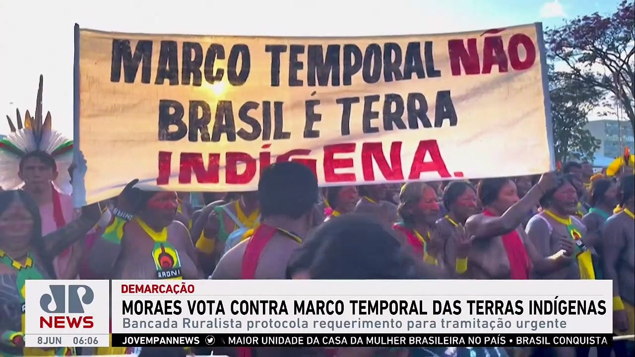 Moraes vota contra marco temporal das terras indígenas Vídeo Dailymotion