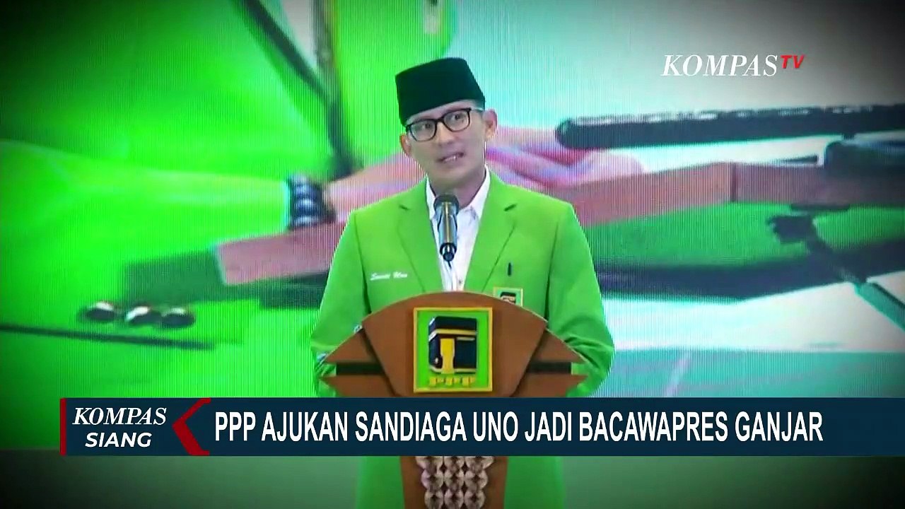 Resmi Gabung Ke PPP Sandiaga Uno Diusulkan Jadi Bakal Cawapres PDIP