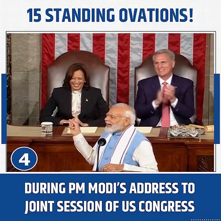 PM Modi In US Highlights 15 Standing Ovations For The Indian Prime