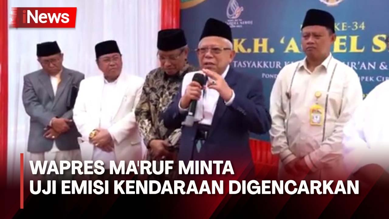 Wapres Ma Ruf Minta Uji Emisi Kendaraan Digencarkan Untuk Atasi Polusi