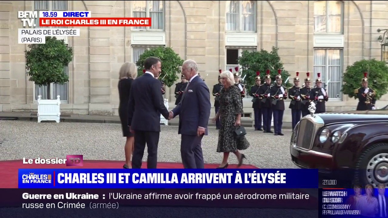 Emmanuel Et Brigitte Macron Accueillent Charles Iii Et La Reine Camilla