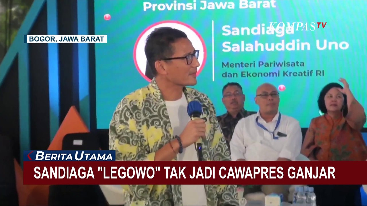 Ikhlas Tak Dipilih Jadi Bacawapres Ganjar Begini Kata Sandiaga Uno