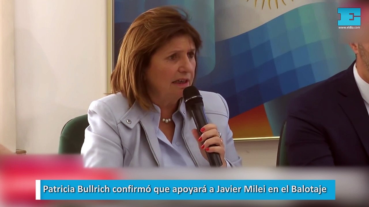 Patricia Bullrich Confirm Que Apoyar A Javier Milei En El Balotaje