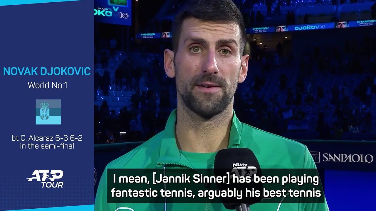 Sinner Playing The Best Tennis Of His Life Djokovic Video Dailymotion