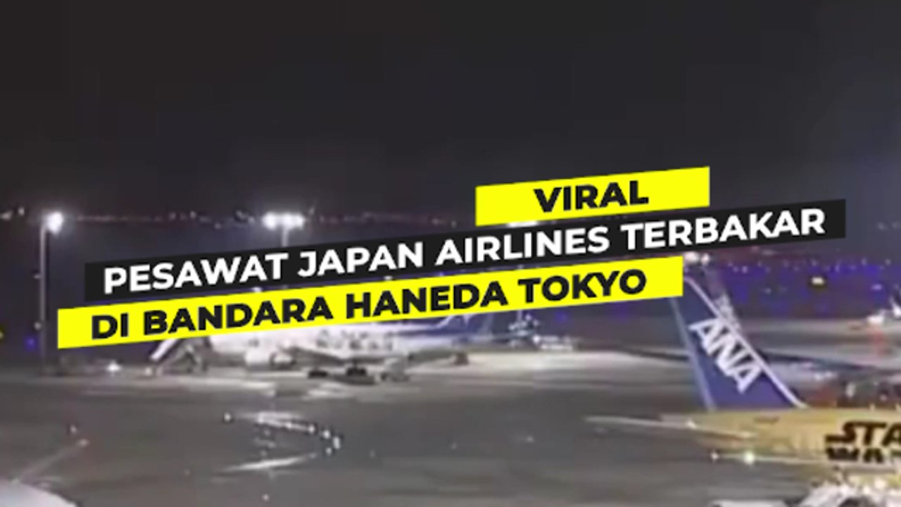 Pesawat Japan Airlines Terbakar Di Bandara Haneda Tokyo Video Dailymotion