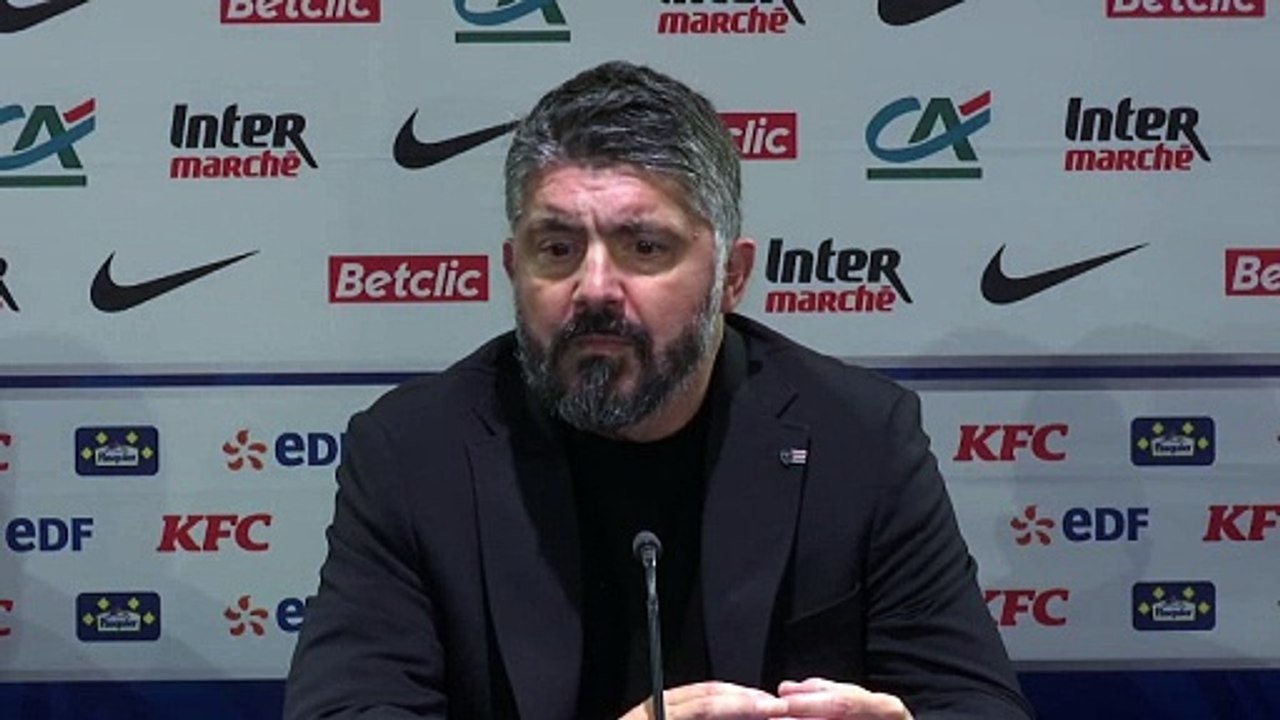 La réaction de Gennaro Gattuso après la qualification de l OM en Coupe