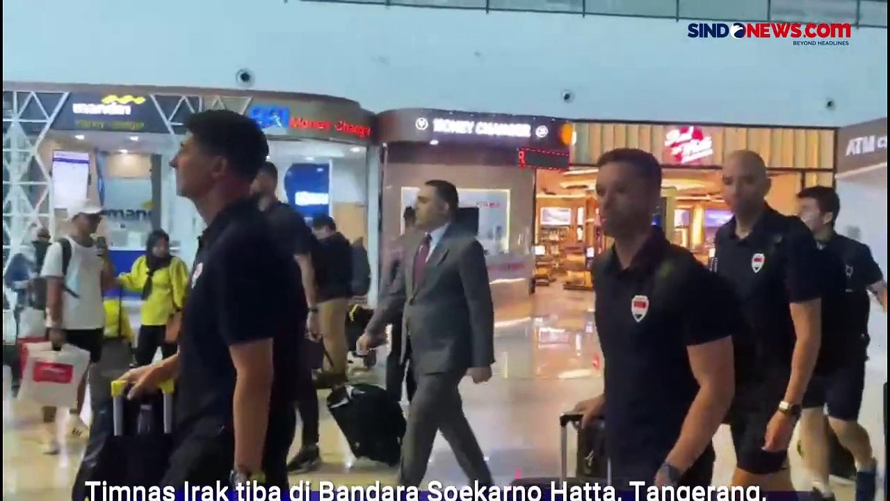 Suasana Kedatangan Timnas Irak Di Bandara Soekarno Hatta Siang Ini