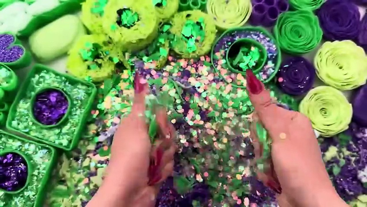 Satisfying Asmr Video Crushing Soap Boxes With Glitters And Foam