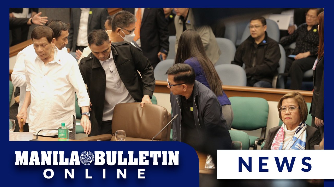 Former President Duterte Arrives At The Senate Blue Ribbon Committee