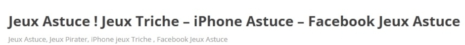 Jeuxastuce Net
