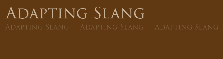 Adapting Slang
