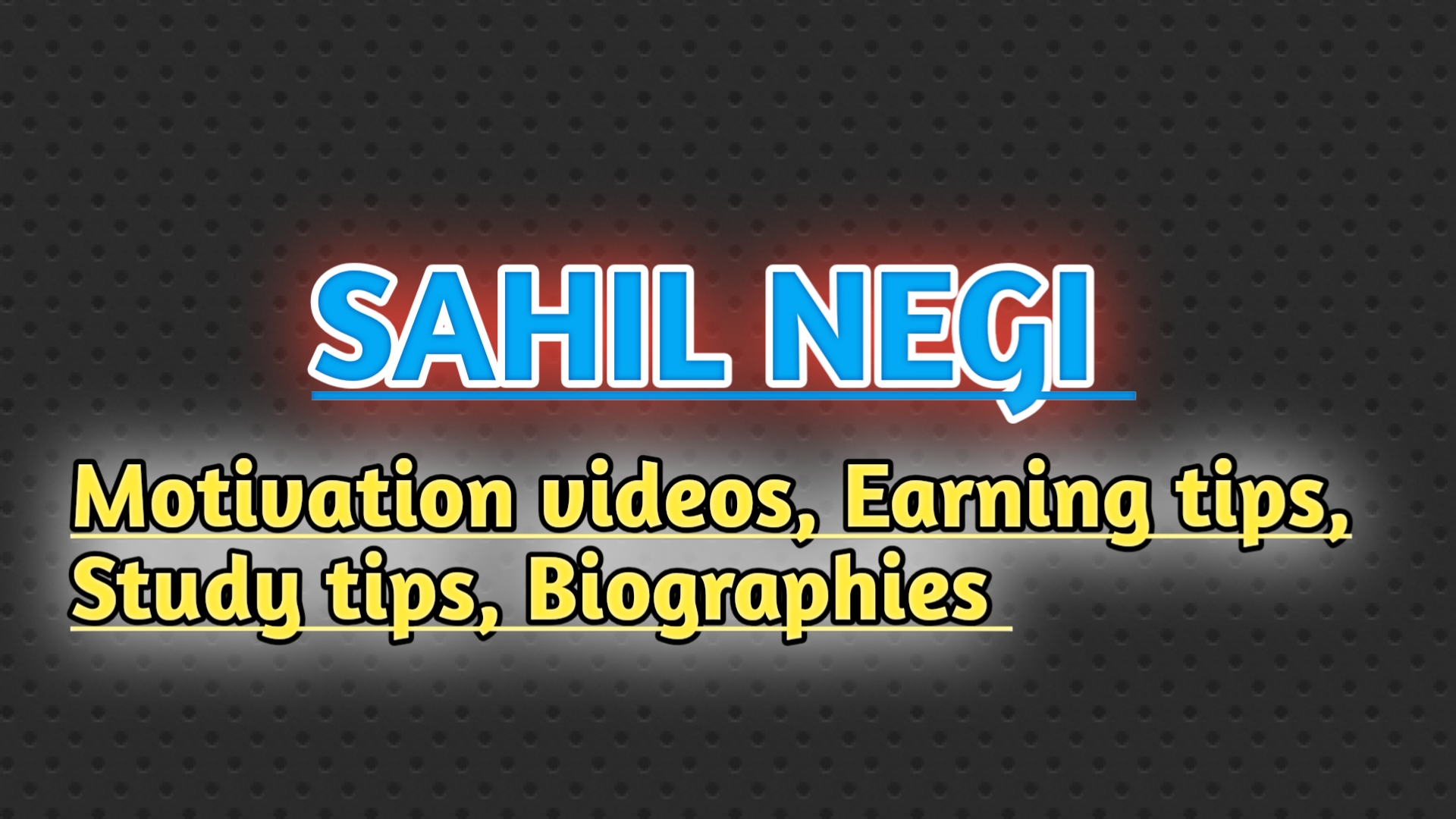Dailymotion banner for @sahilnegi