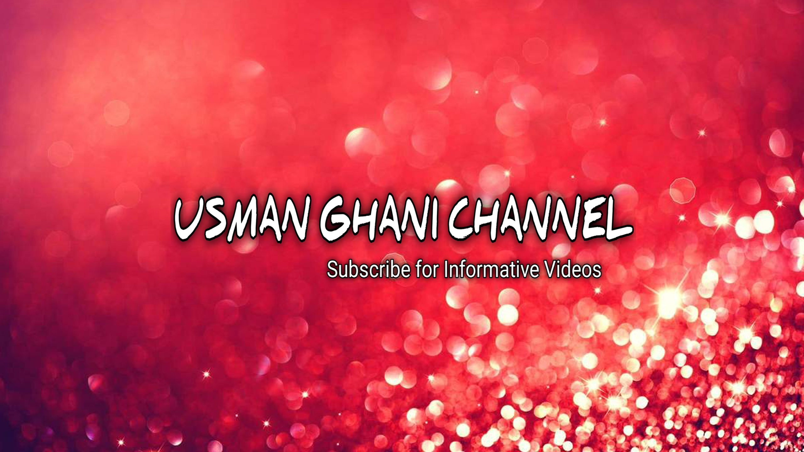 Usman Ghani Channel