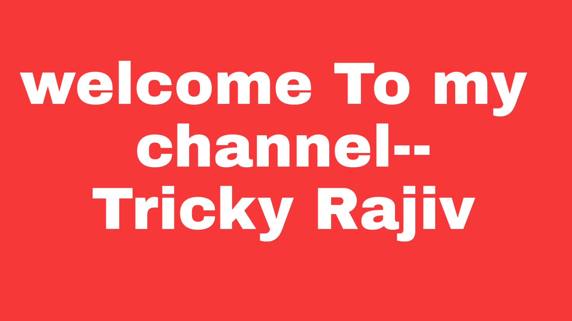 Tricky Rajiv
