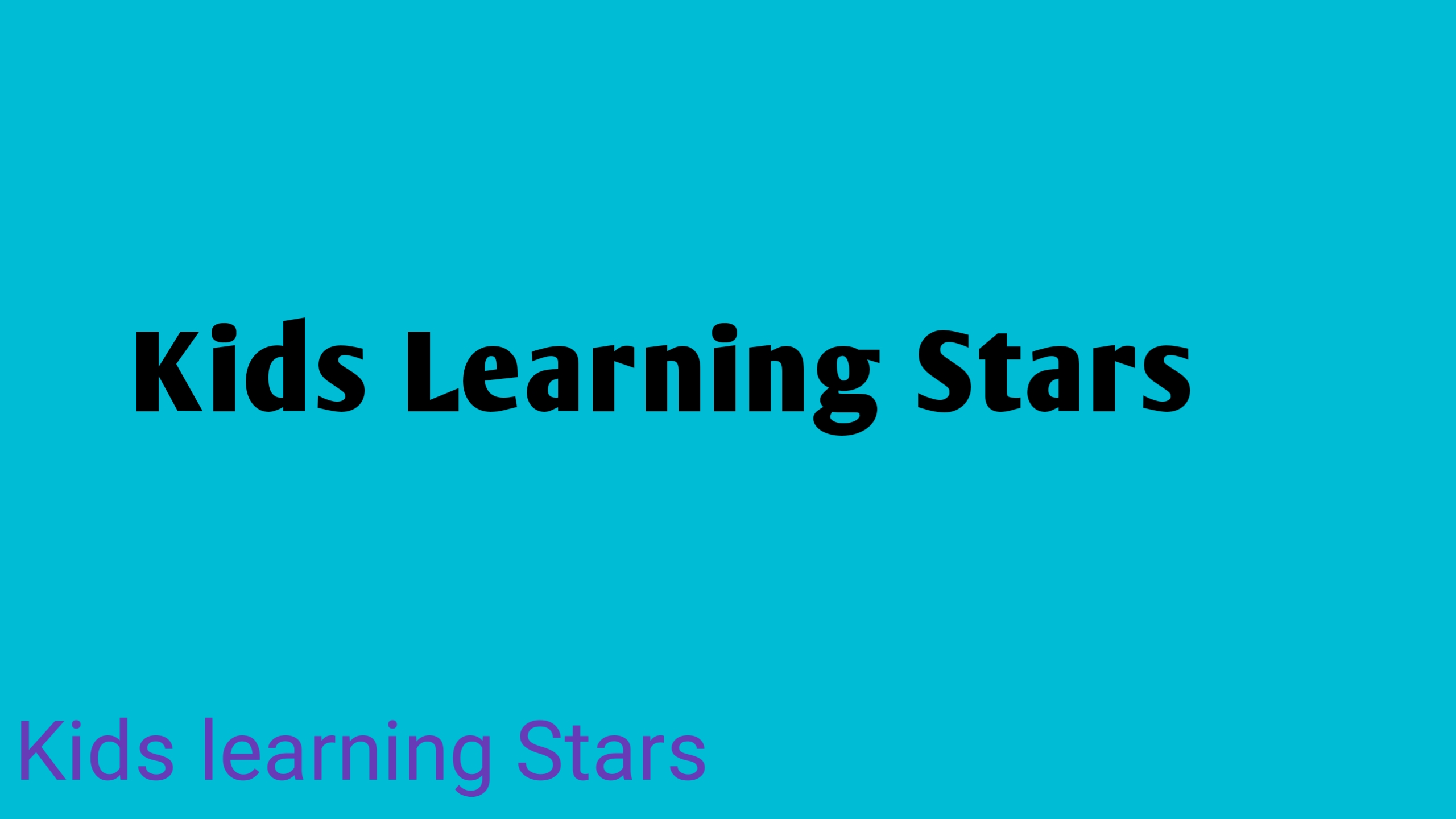 Kids Learning Stars