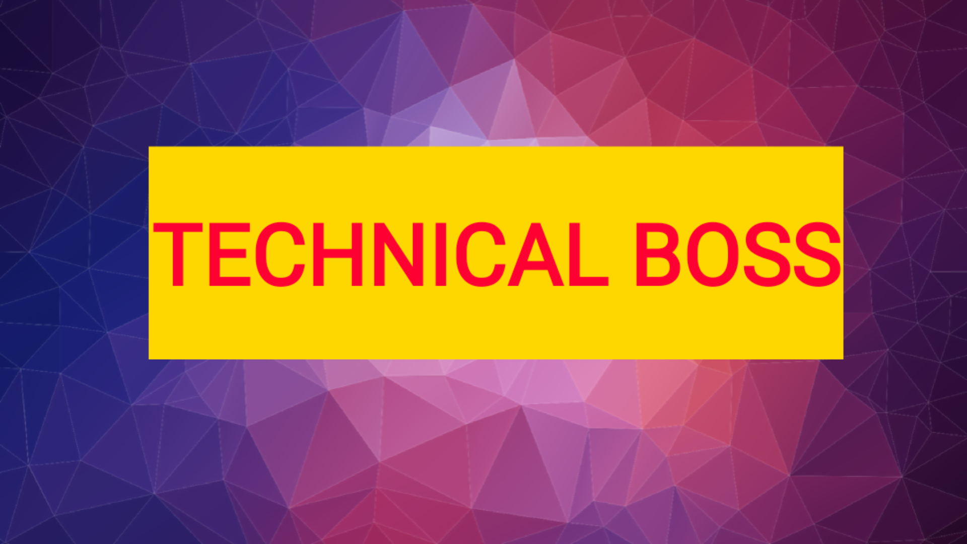 TECHNICAL BOSS