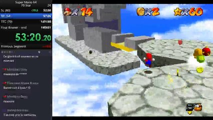 SpeedRun Super Mario 64 - 70 étoiles
