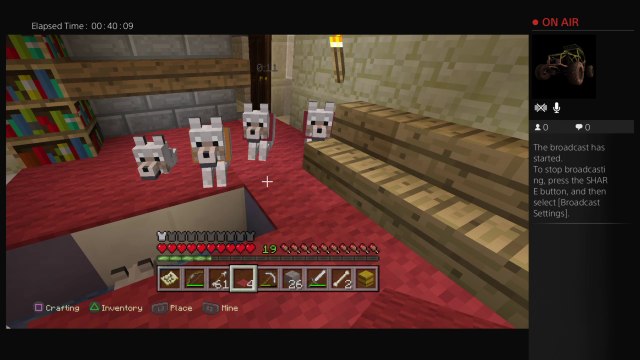 Minecraft Broadcast PS4 + My First Broadcast