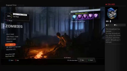thief18mas823's Live PS4 Broadcast of black ops 3 zombies