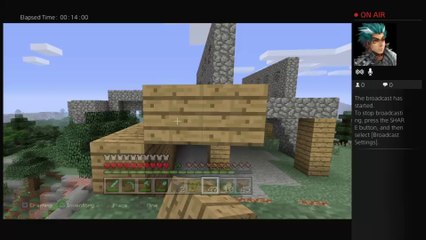 Playing minecraft ps4 part 1