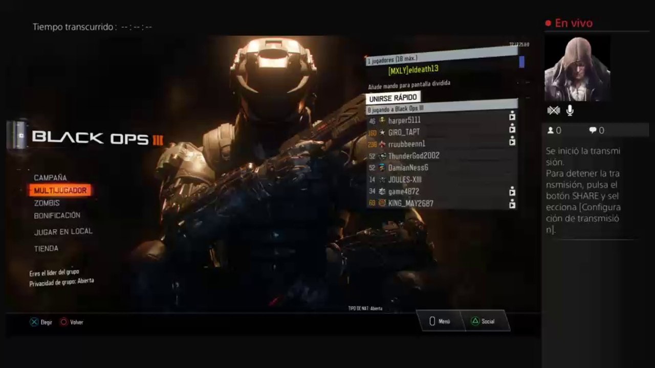 Transmisión de PS4 en vivo de eldeath13