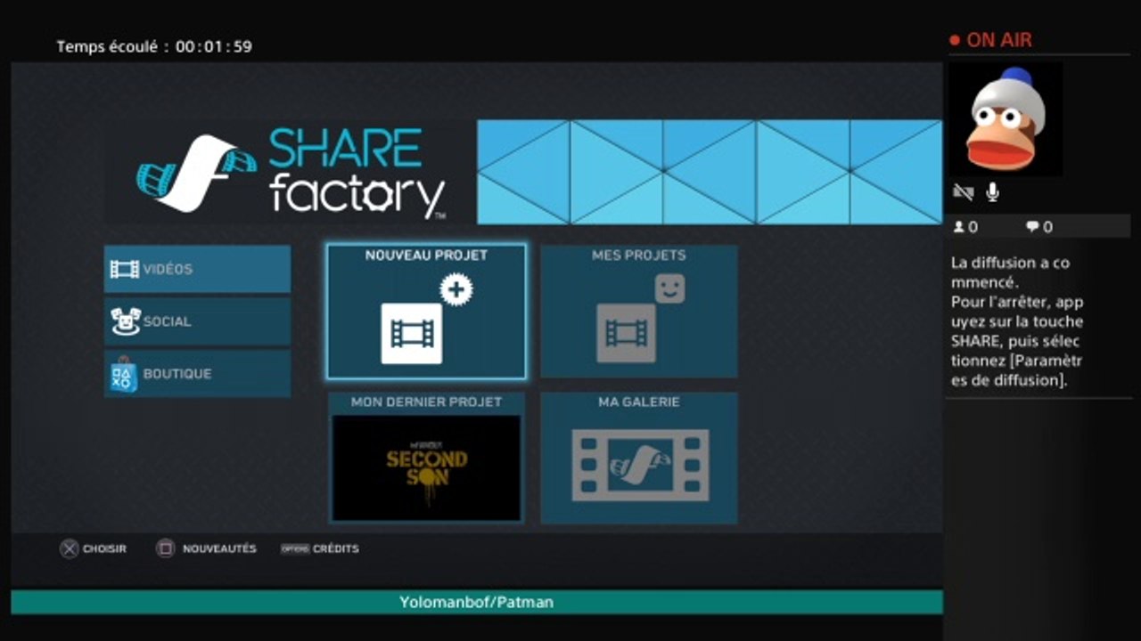Diffusion PS4 en direct de P4tman_Offficiel