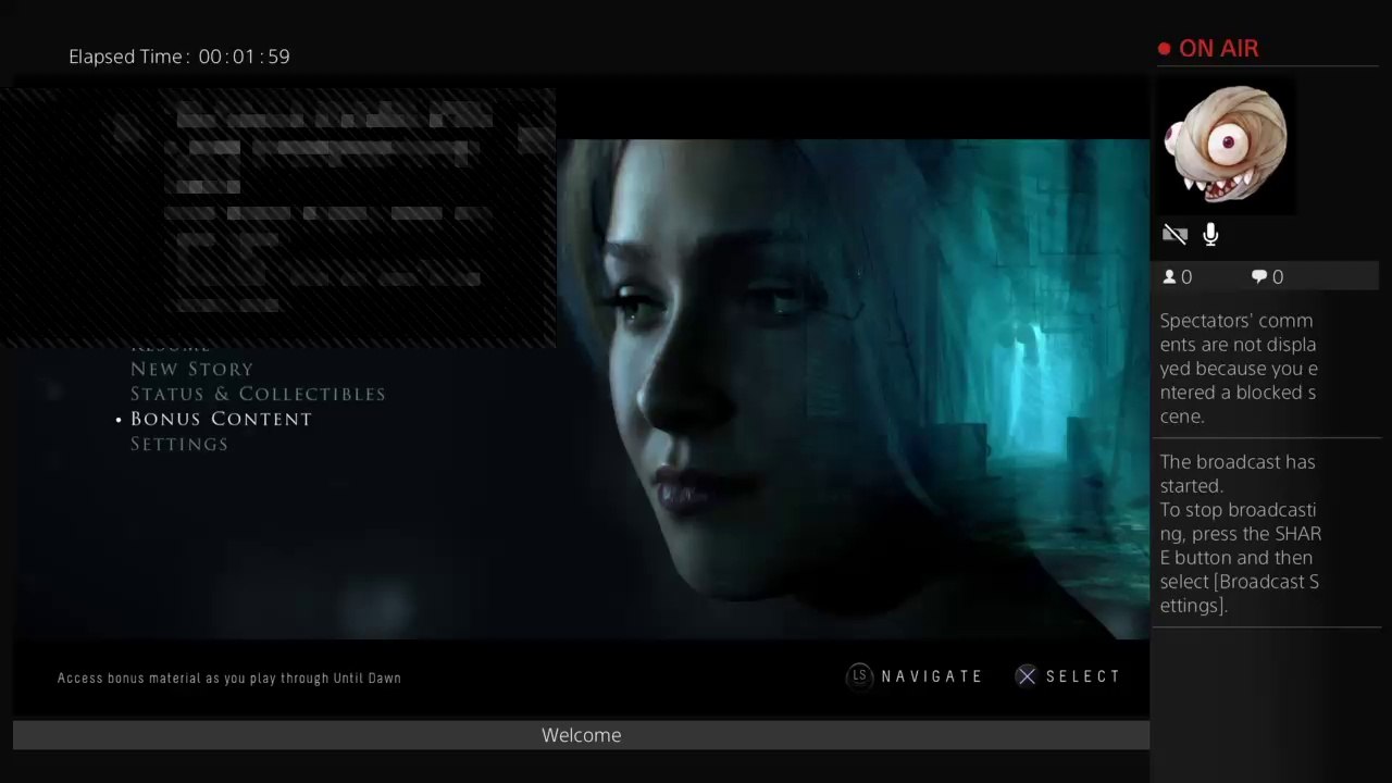 Until dawn first playthrough