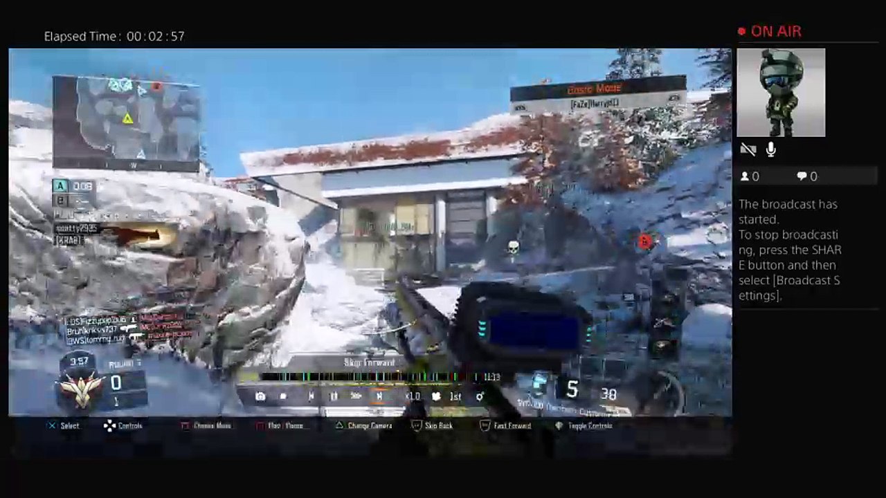 Across map