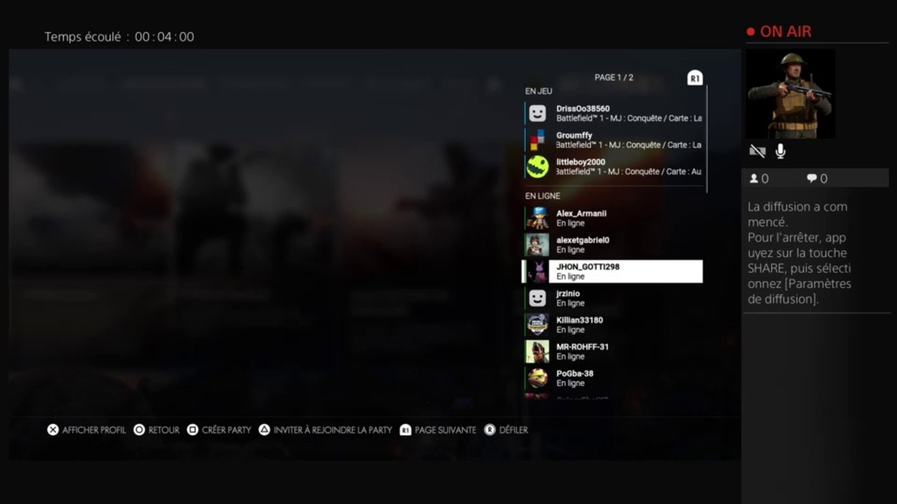 Diffusion PS4 en direct de cinoFR